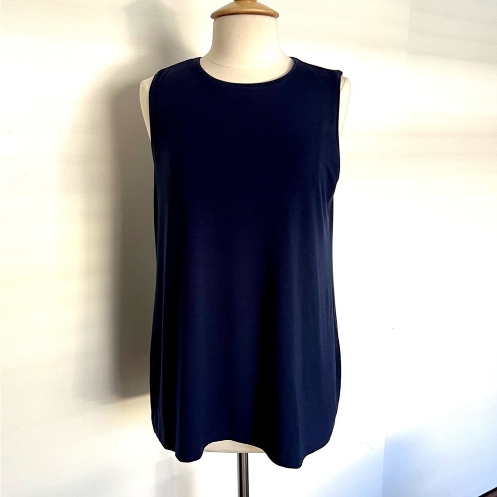 Eileen Fisher NAVY jersey knit top, NWOT